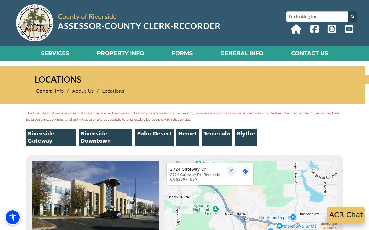 Desert Hot Springs previous residents county recorder office locator